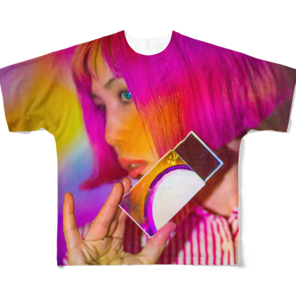 NEON LIGHT STARSのピンキーピエロピンナップ🤡PPP フルグラフィックTシャツ