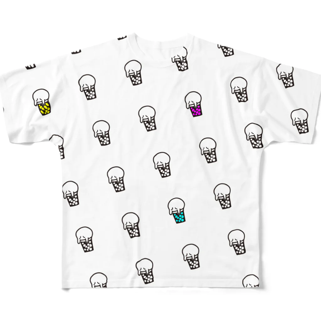 NiSchの「10+」Beer Ghost くん All-Over Print T-Shirt