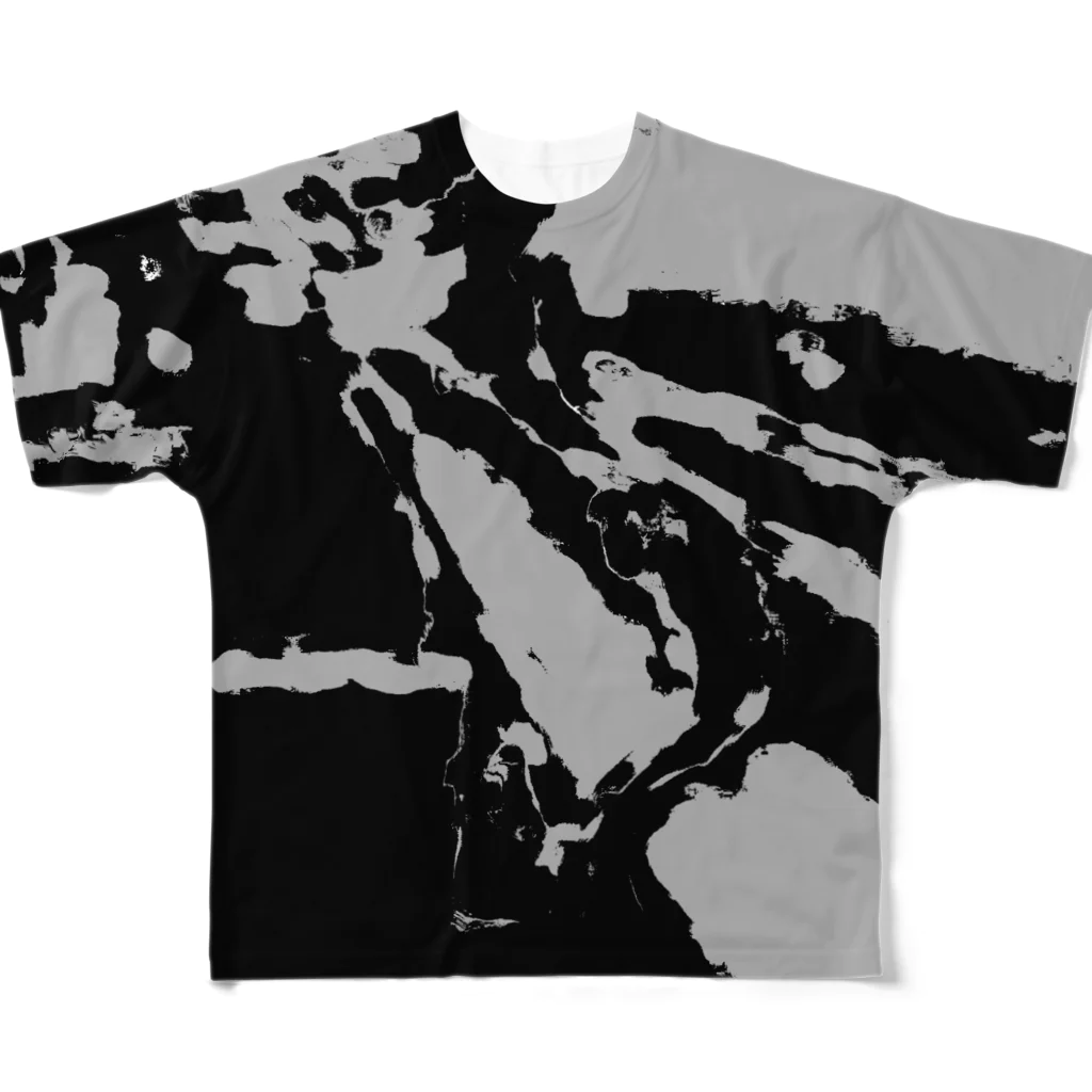 HaveーFun 嘉のHave-Fun Photo Play白黒ガードレール All-Over Print T-Shirt