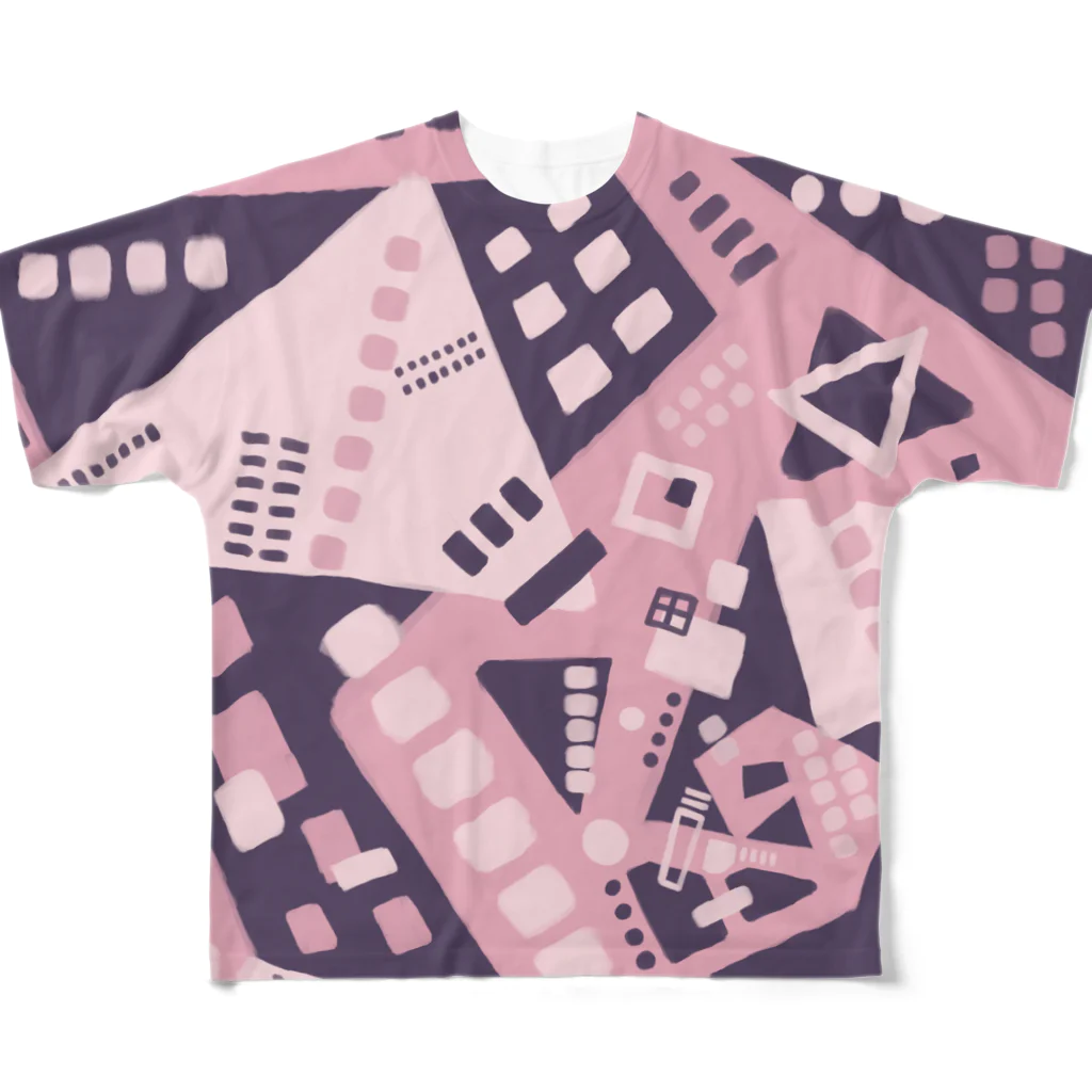 心癒される抽象画家/abaterNFTの★NEW!【心癒される抽象画オリジナルTシャツ#32】 All-Over Print T-Shirt