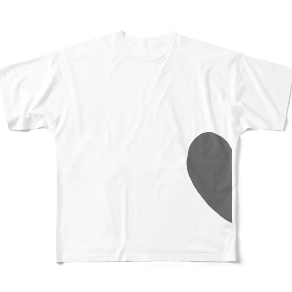 南極商店のハート　ペアルック左 All-Over Print T-Shirt