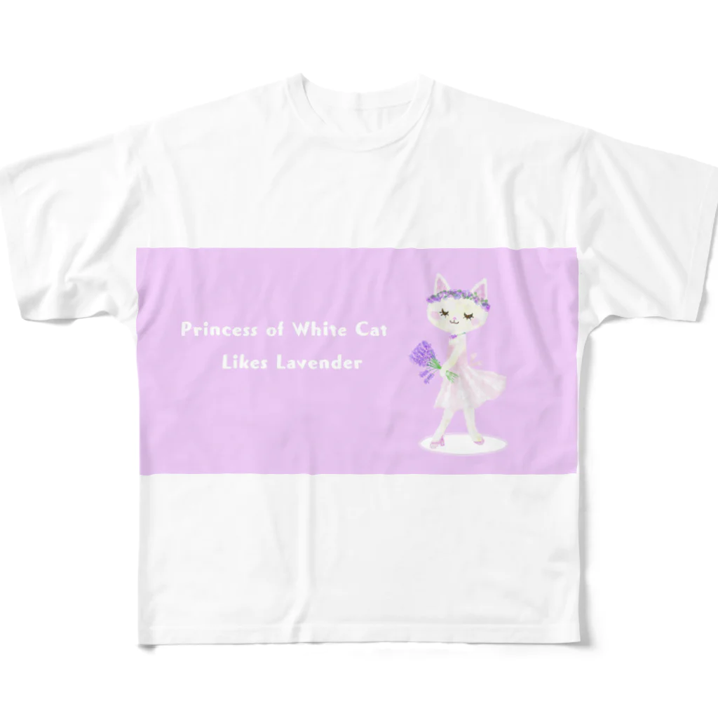 Wassam ねことコーギーいますのしろねこ姫 All-Over Print T-Shirt