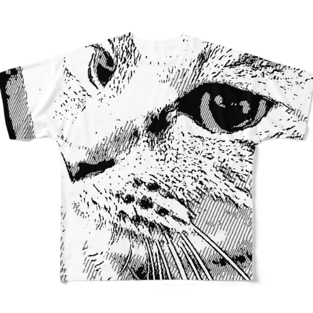 トムソンの猫 フルグラフィックTシャツ