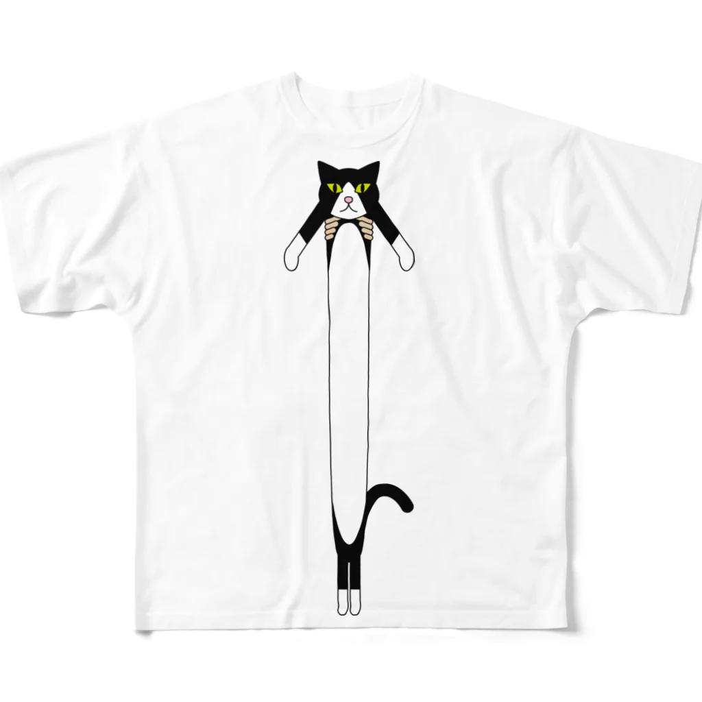 渡辺曜専属執事はんちょー🌙 なじらTVの伸びる猫Ｔシャツ All-Over Print T-Shirt