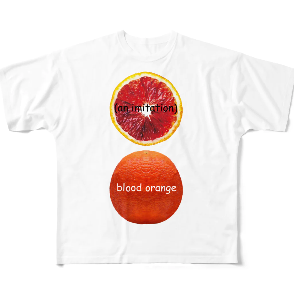 TASOGAREのblood orange フルグラフィックTシャツ