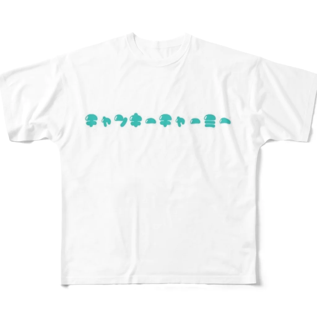 ChankyCharmyのbubble Logo T-Shirt All-Over Print T-Shirt