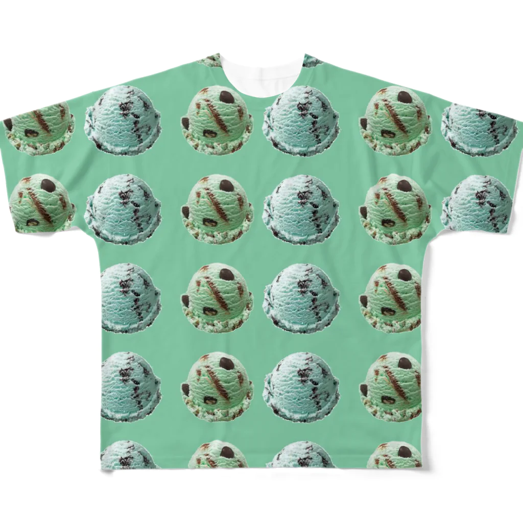 madeathのチョコミント All-Over Print T-Shirt