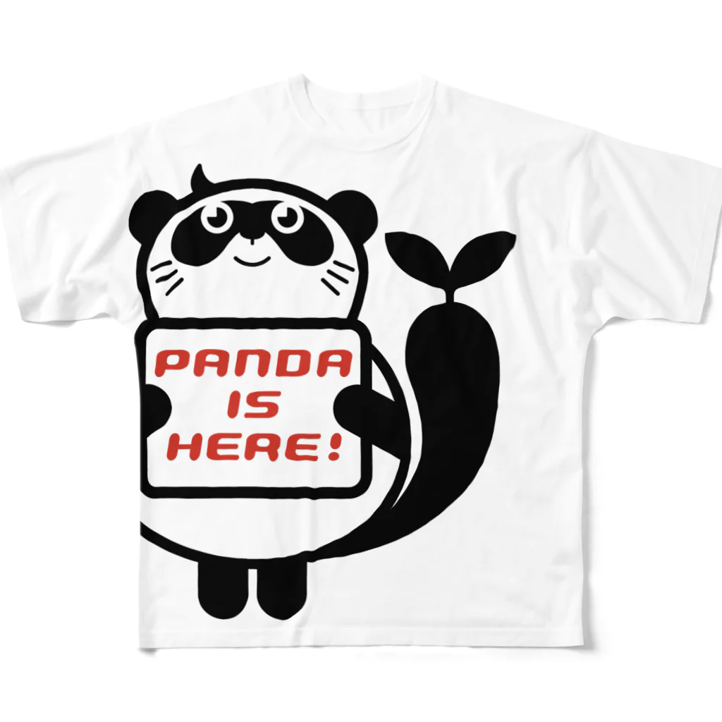 GraphicersのI am a PANDA フルグラフィックTシャツ