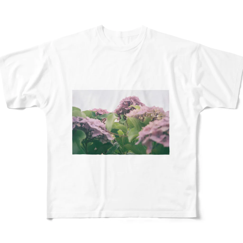 ハコニワの紫陽花 フルグラフィックTシャツ