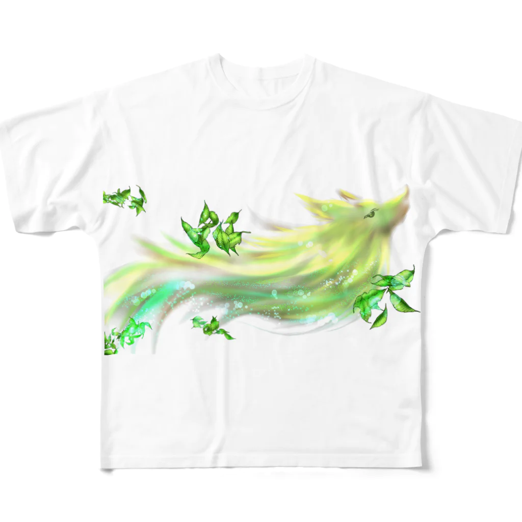 幻想小間絵の大口真神 All-Over Print T-Shirt