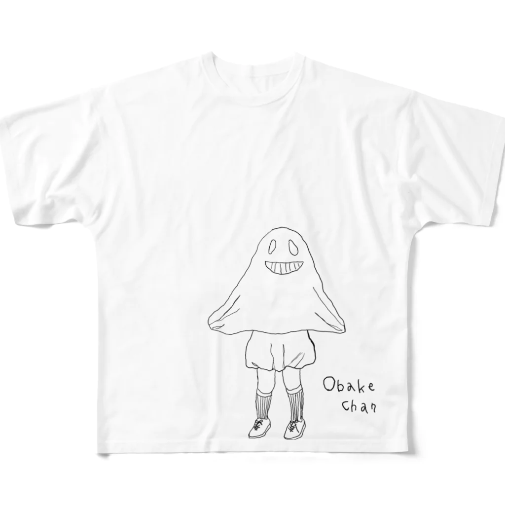 非ユークリッド幾何学を考える kodaisakanaのおばけちゃん フルグラフィックTシャツ