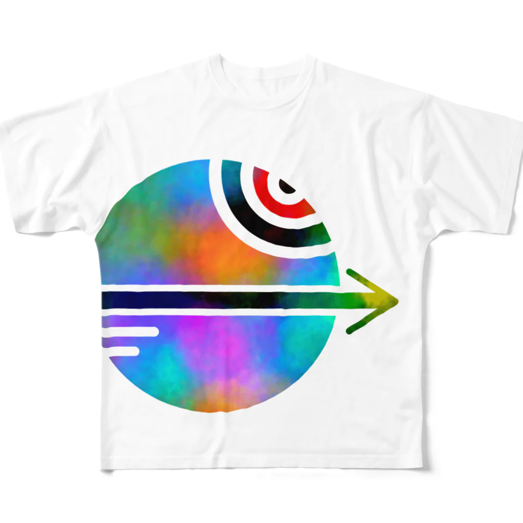 アイムのスイミースイミー　ロゴ　カラフルA フルグラフィックTシャツ