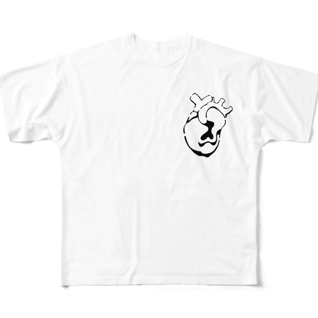 buri/ぶりのぬくもりTシャツ　背面プリント All-Over Print T-Shirt
