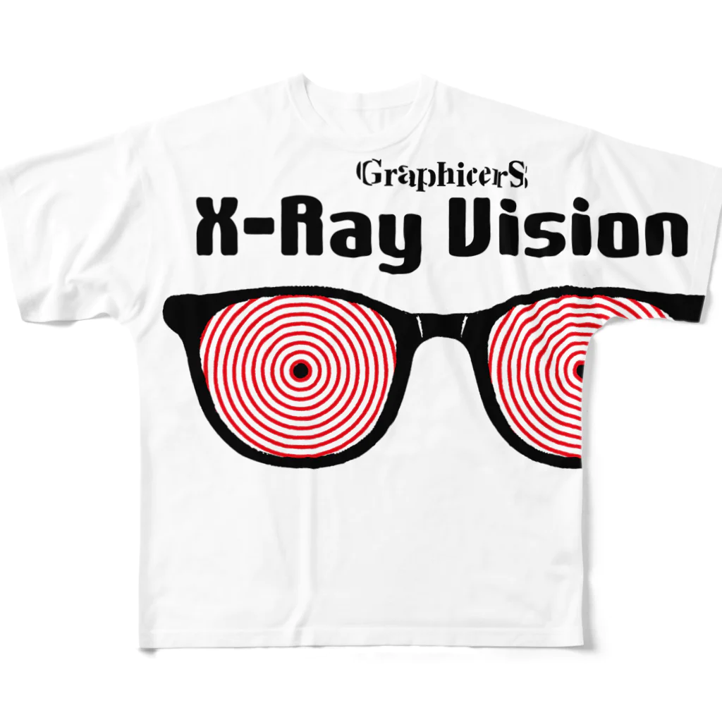 Graphicersのエックス線メガネ All-Over Print T-Shirt