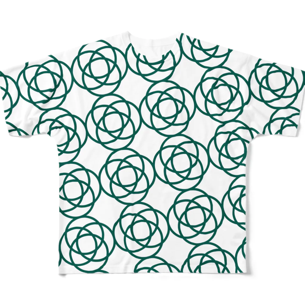 KOMIDESIGN_SUZURISHOPの花柄 フルグラフィックTシャツ