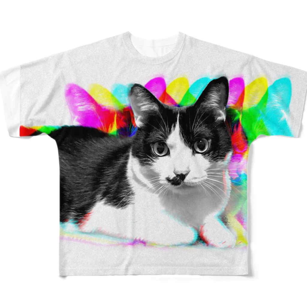 ハチワレすじこの猫シャツ屋のすじこ All-Over Print T-Shirt