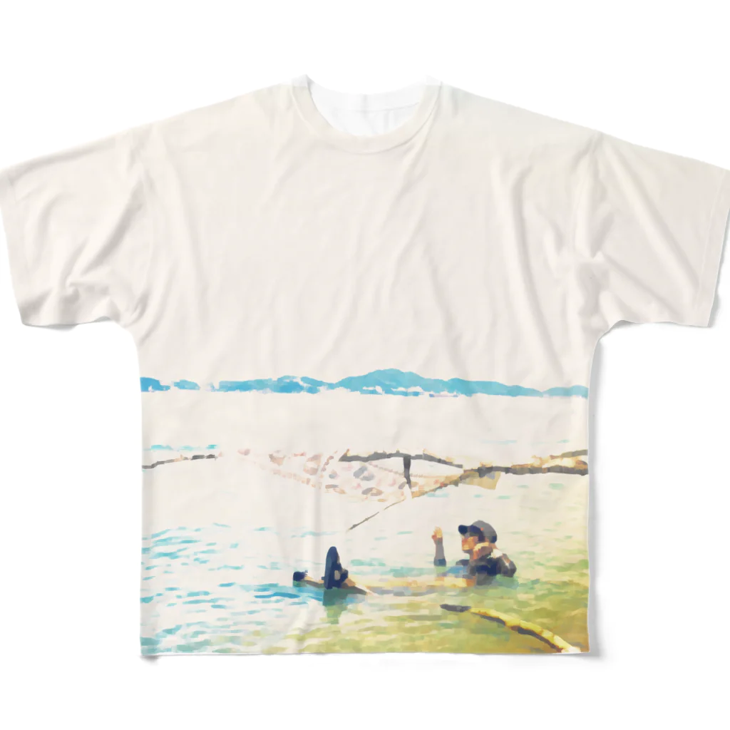 ものけ。のおみせの海の子 All-Over Print T-Shirt