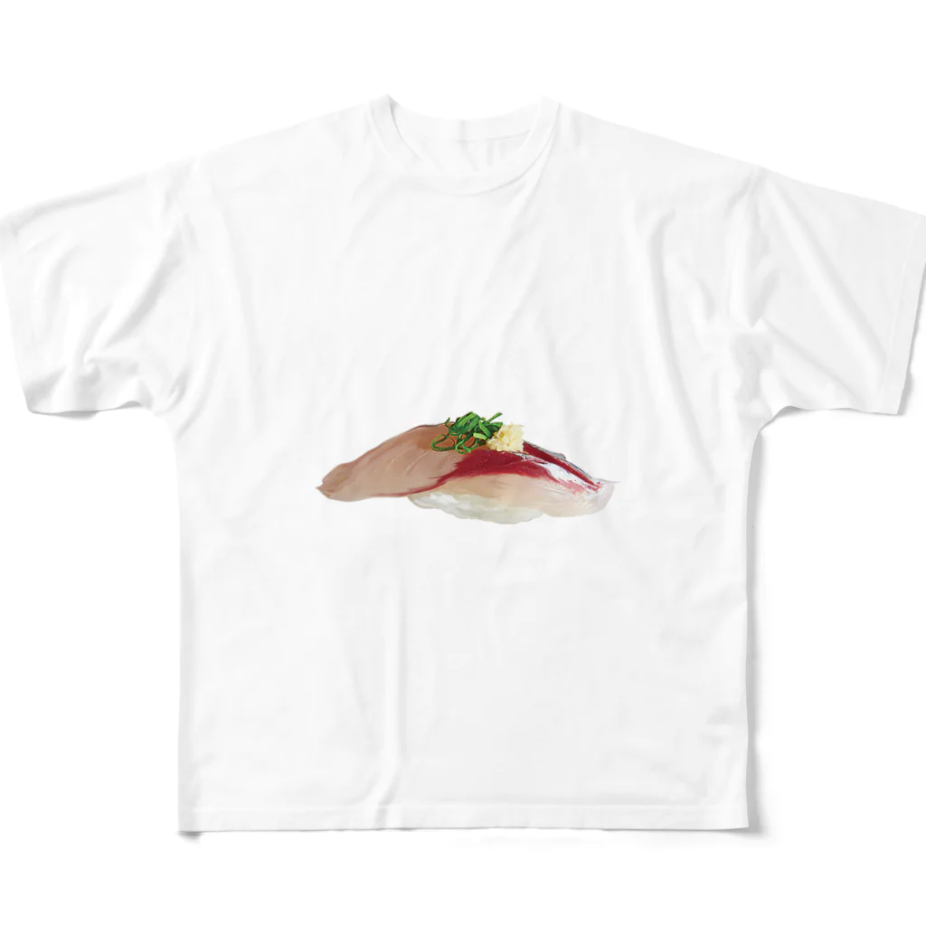 大の寿司　鯵 フルグラフィックTシャツ
