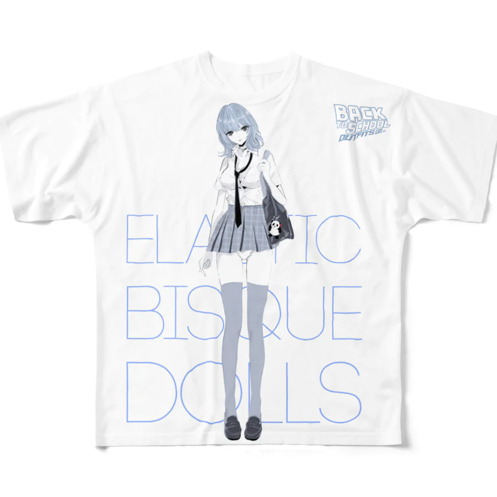 loveclonesのBACK TO SCHOOL 着せ替えビスクドール フルグラフィックTシャツ