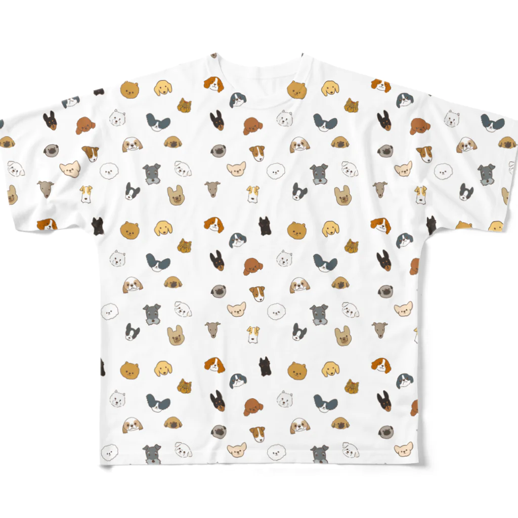 Chinagiのワンコがいっぱい（小型犬） All-Over Print T-Shirt