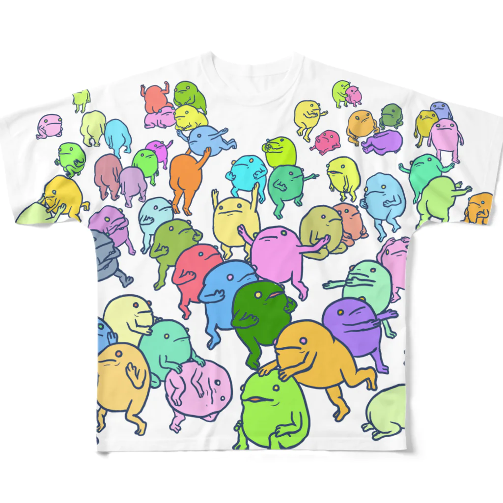 むむむのいきもの研究所の豆祭り フルグラフィックTシャツ