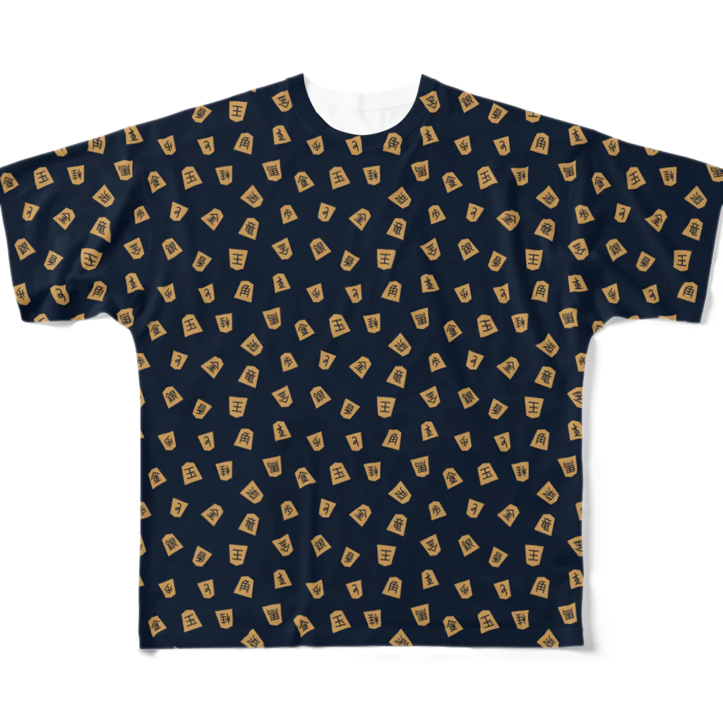 TSUMEROのフルグラフィック将棋駒タイポ All-Over Print T-Shirt