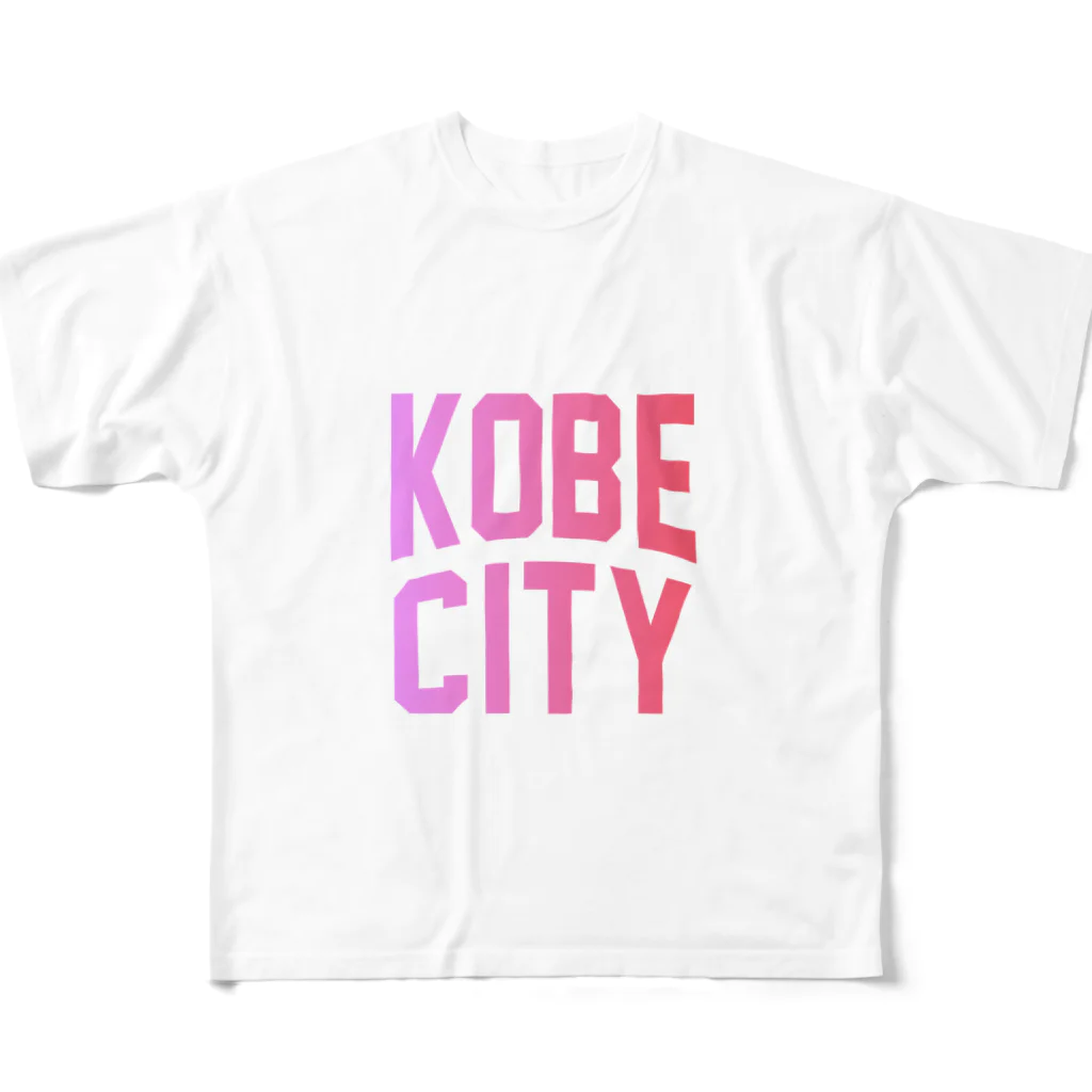 JIMOTO Wear Local Japanの神戸市 KOBE CITY フルグラフィックTシャツ