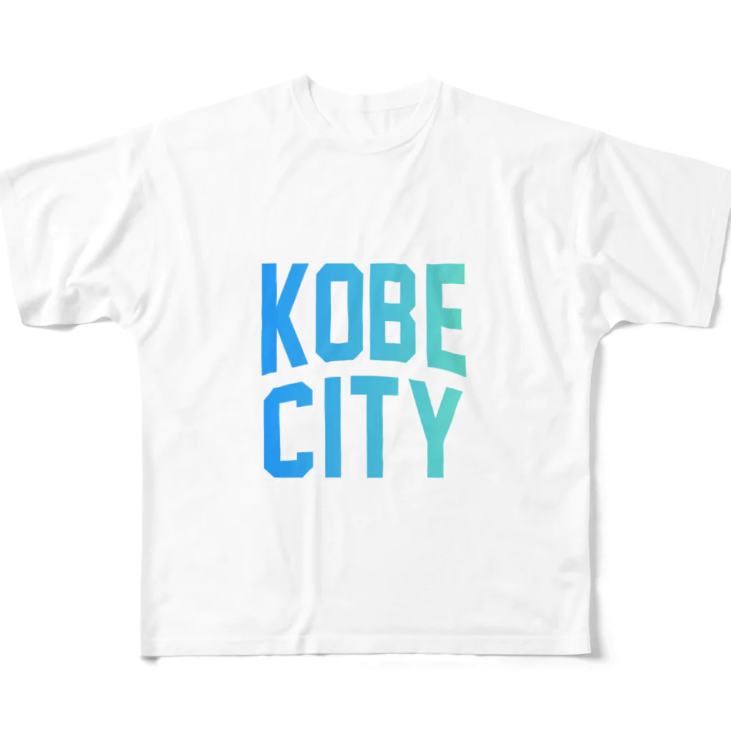 JIMOTO Wear Local Japanの神戸市 KOBE CITY フルグラフィックTシャツ