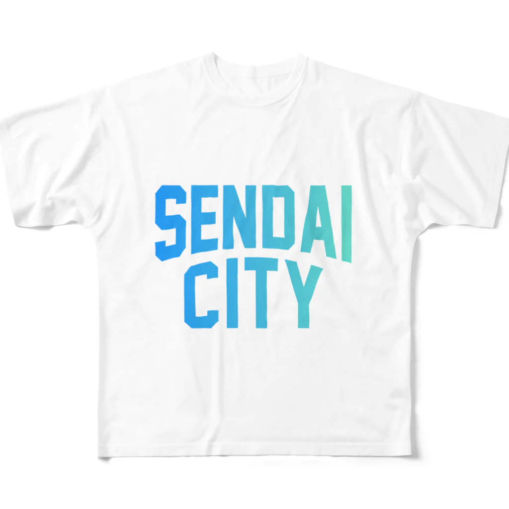 JIMOTO Wear Local Japanの仙台市 SENDAI CITY フルグラフィックTシャツ