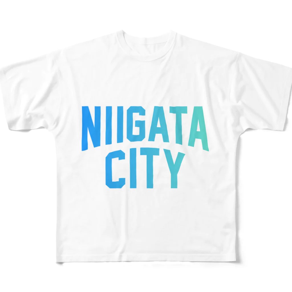 JIMOTOE Wear Local Japanの新潟市 NIIGATA CITY All-Over Print T-Shirt
