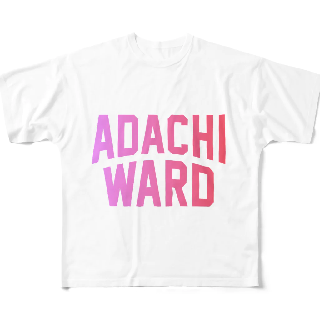 JIMOTO Wear Local Japanの足立区 ADACHI WARD フルグラフィックTシャツ
