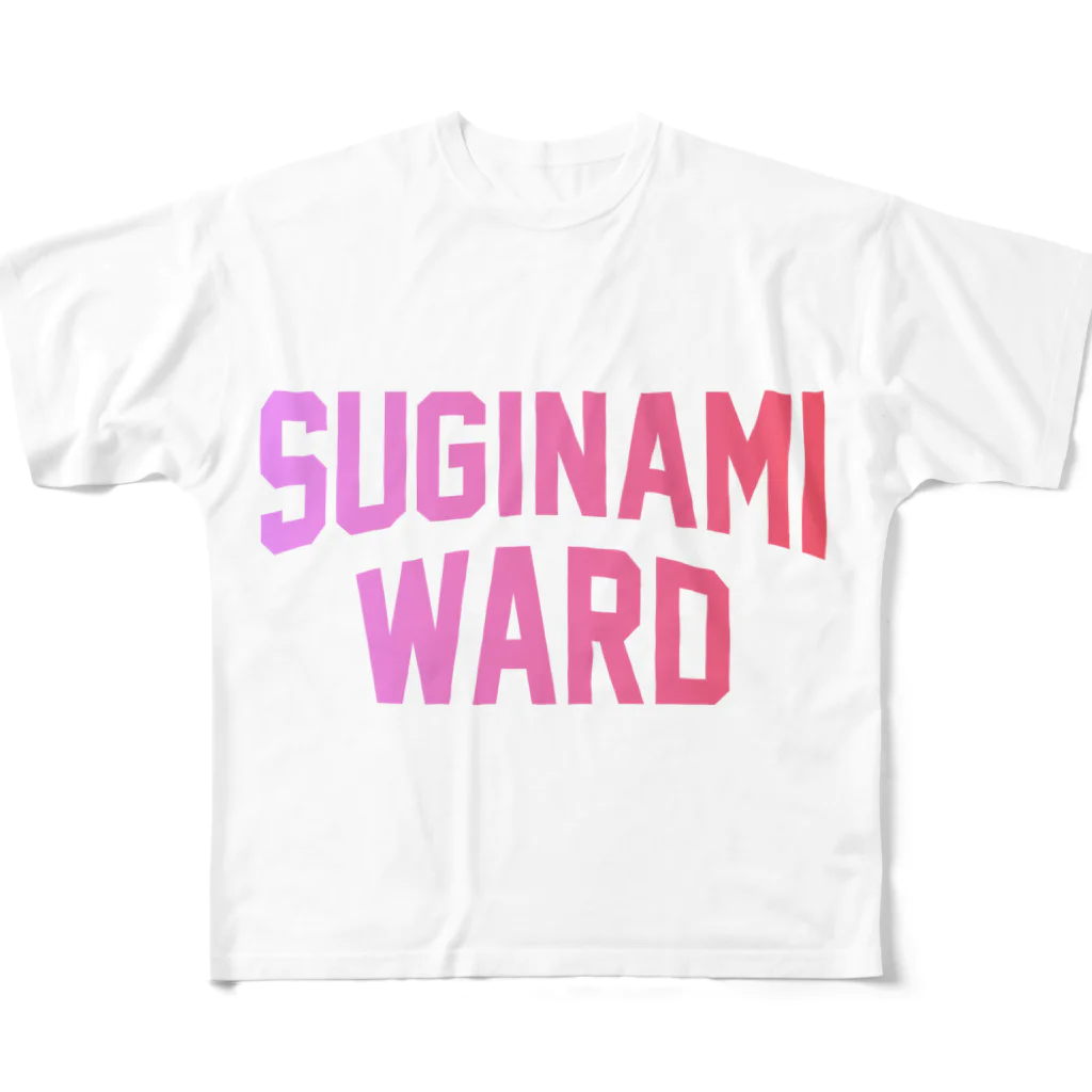JIMOTO Wear Local Japanの杉並区 SUGINAMI WARD All-Over Print T-Shirt