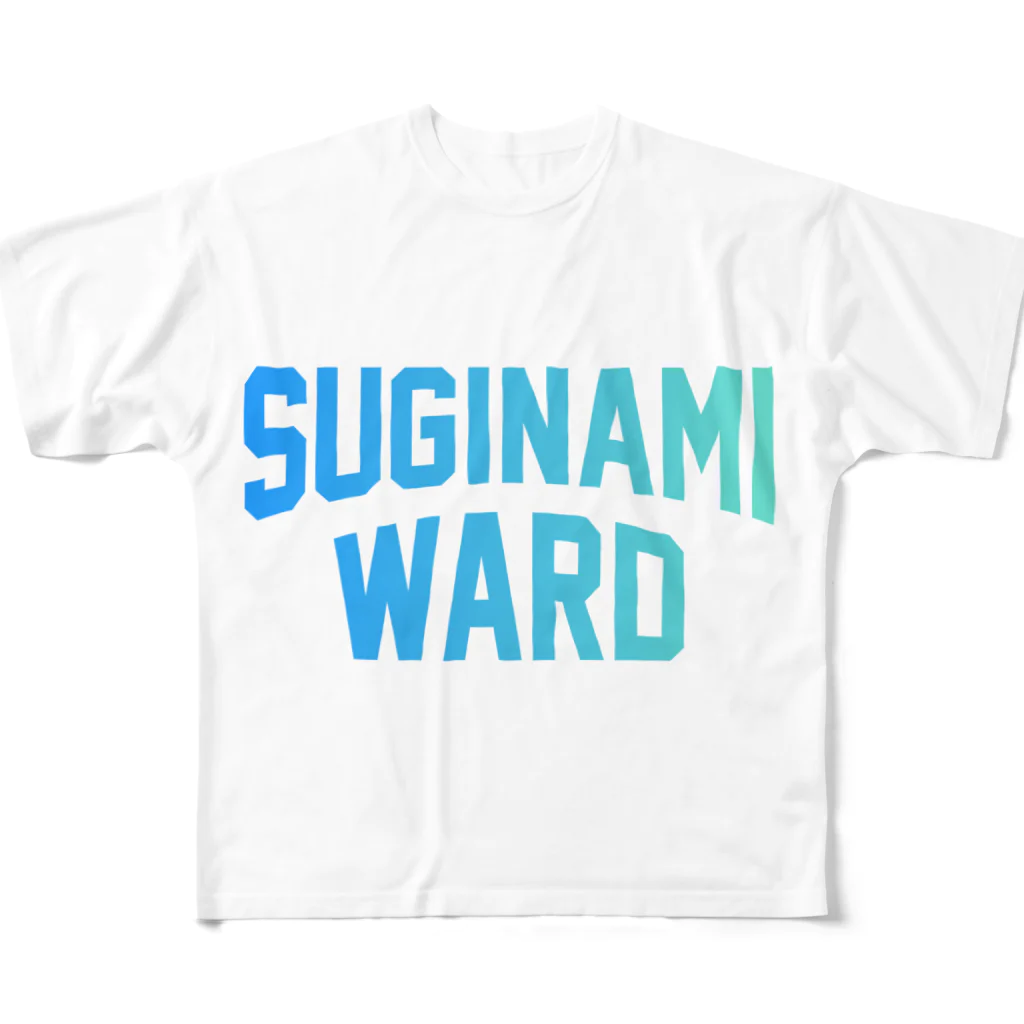 JIMOTO Wear Local Japanの杉並区 SUGINAMI WARD フルグラフィックTシャツ