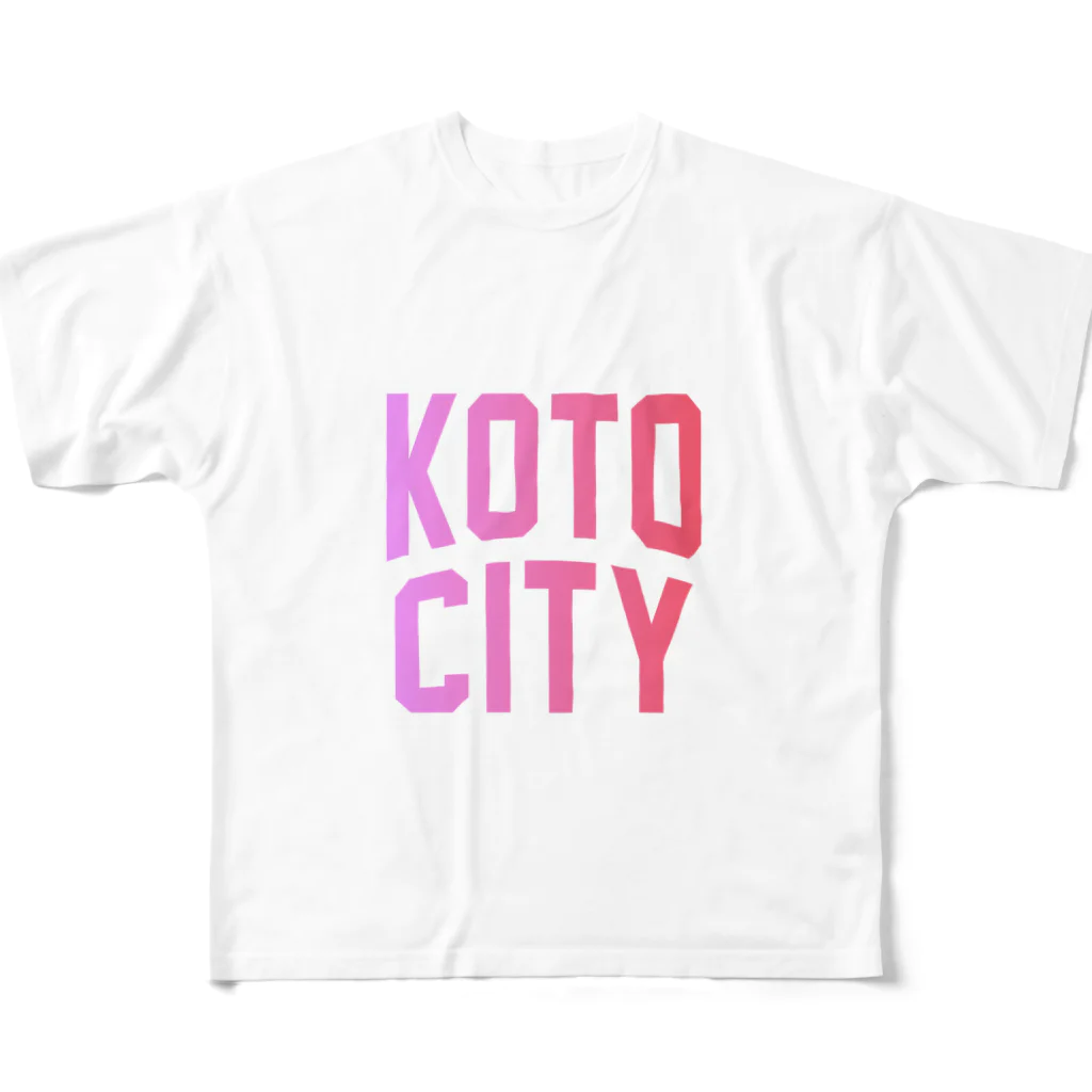 JIMOTOE Wear Local Japanの江東市 KOTO CITY フルグラフィックTシャツ
