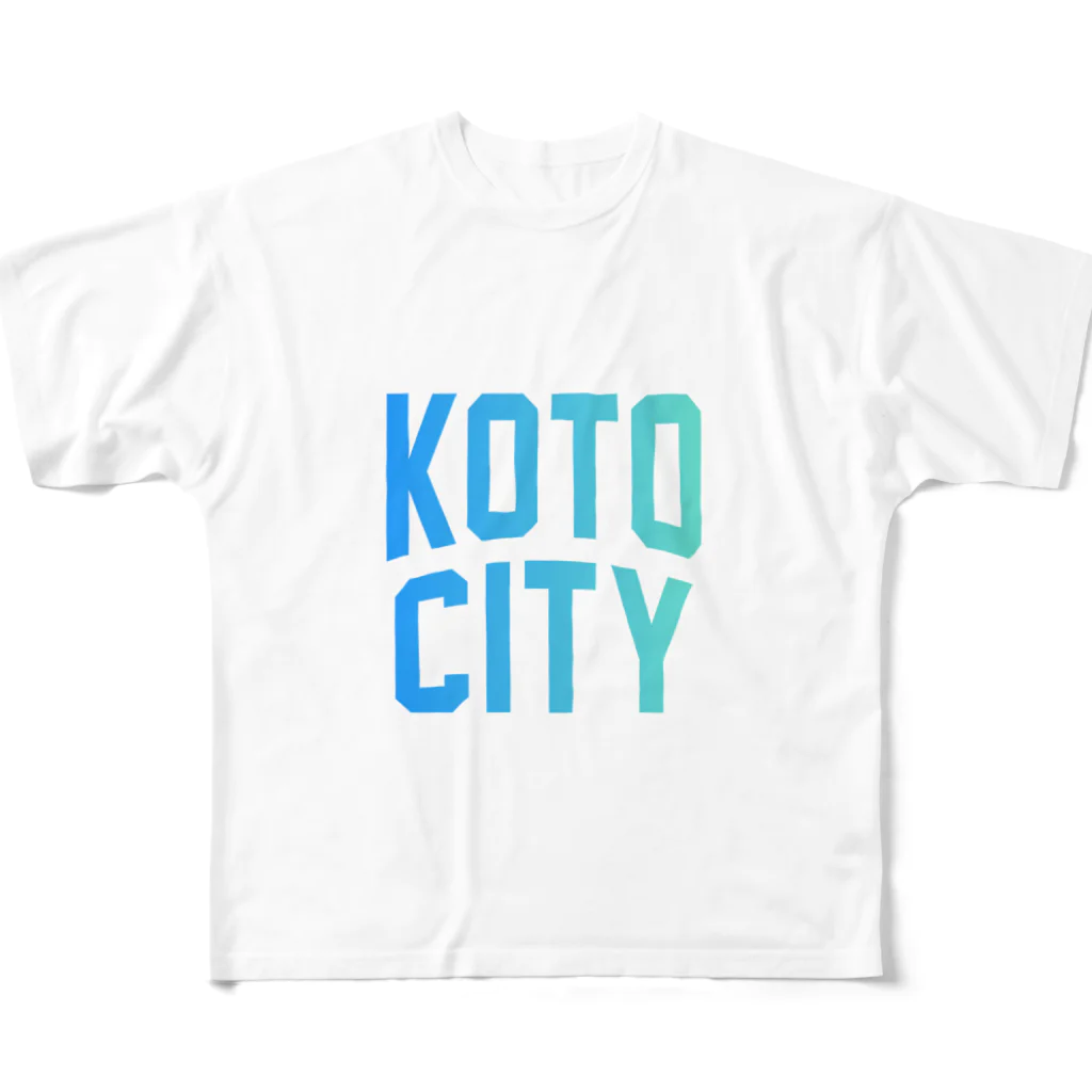 JIMOTOE Wear Local Japanの江東市 KOTO CITY All-Over Print T-Shirt