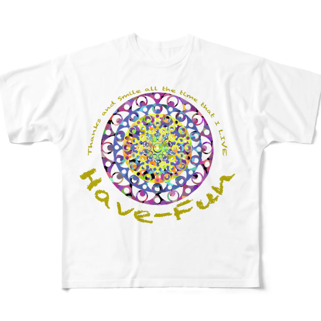 HaveーFun 嘉の点絵HF-１８−１ All-Over Print T-Shirt