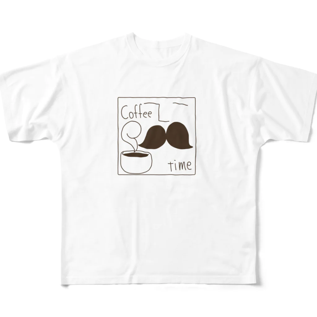 ぱくちのお店の珈琲時間 All-Over Print T-Shirt