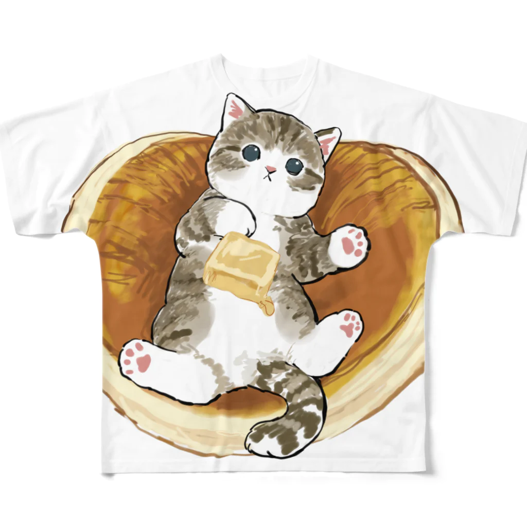 mofusandのにゃんこパンケーキ フルグラフィックTシャツ