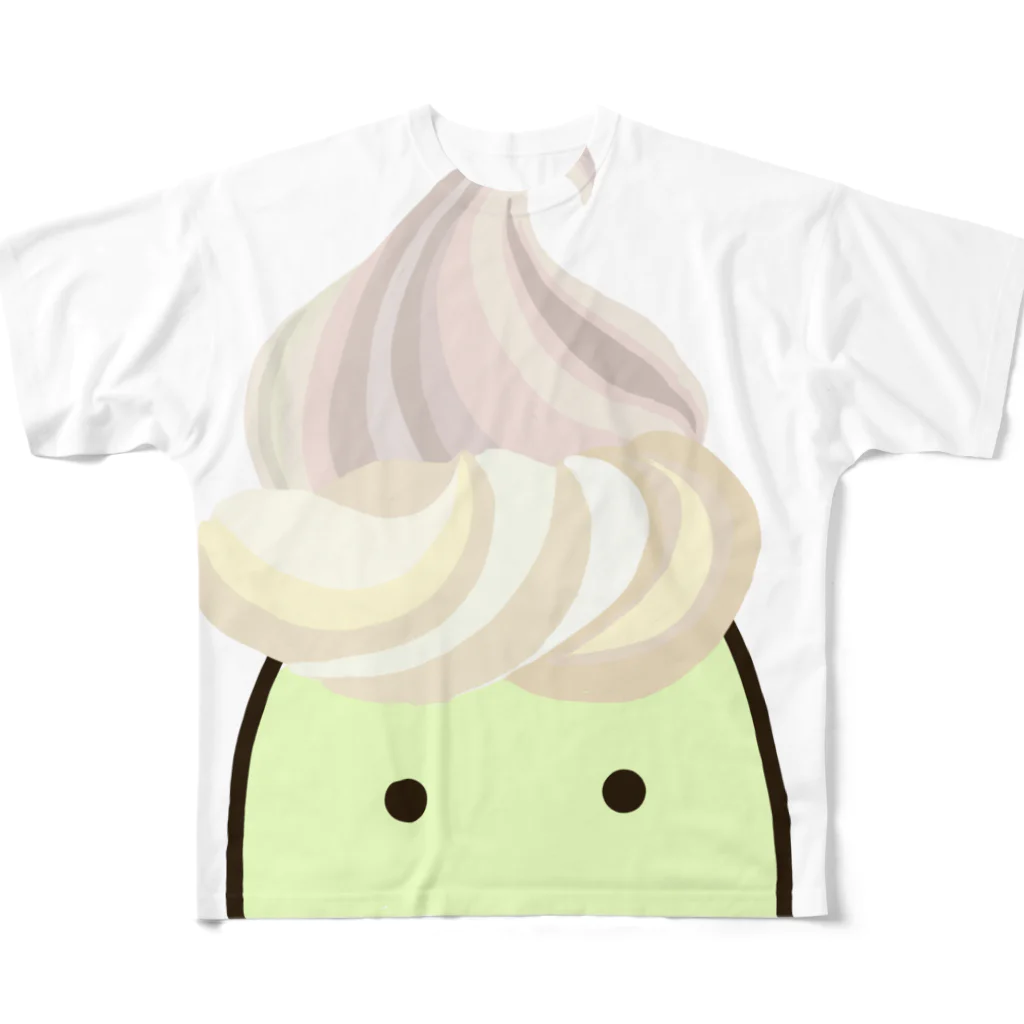 rainbow wing❤︎のbubble baby hop whip cream フルグラフィックTシャツ