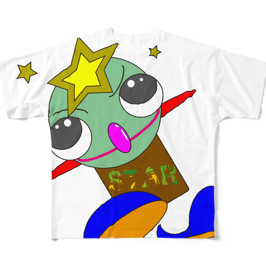 HaveーFun 嘉の星坊主HF-１ All-Over Print T-Shirt