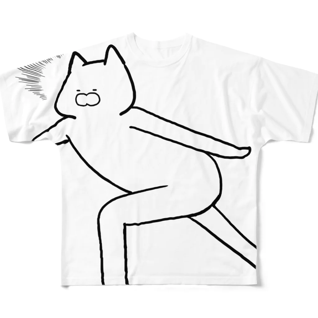 もへ店のやたらと目につくねこ（？） フルグラフィックTシャツ