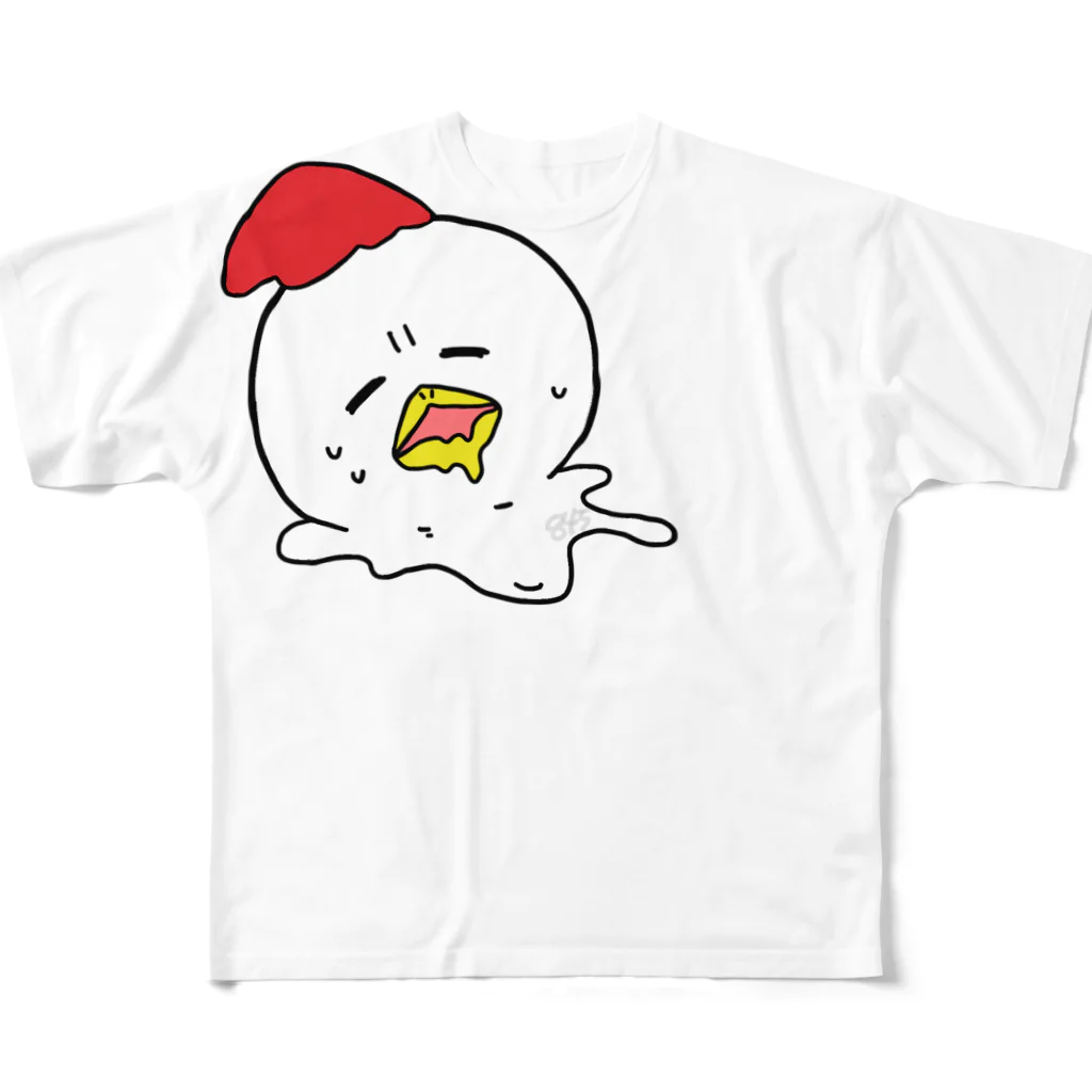 はちよんごのとけるにわとり All-Over Print T-Shirt