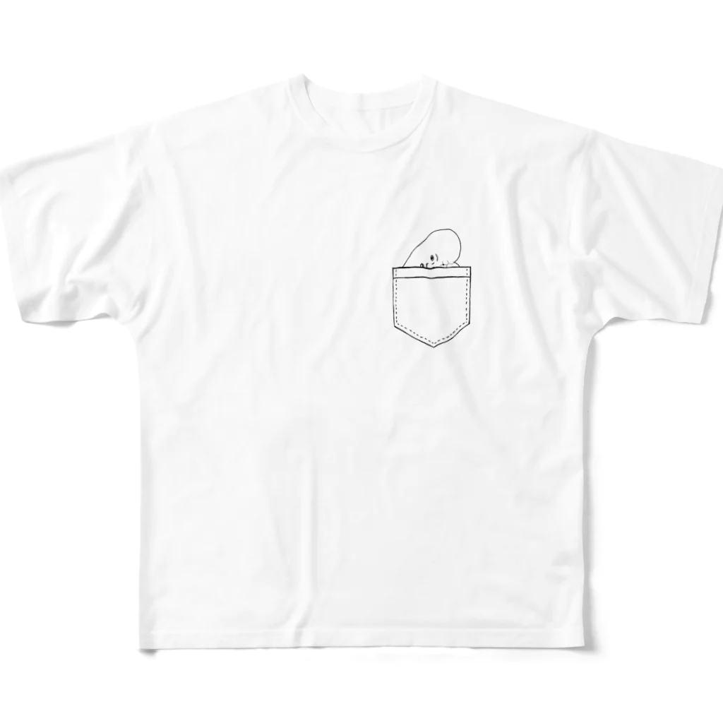 ないものねだりのポケットで放心(片目ver) All-Over Print T-Shirt