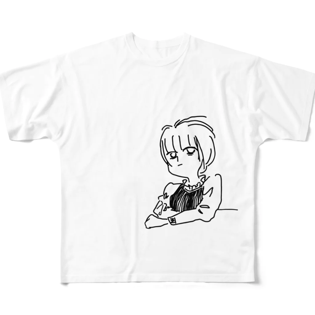 KOKUGOのラフ フルグラフィックTシャツ