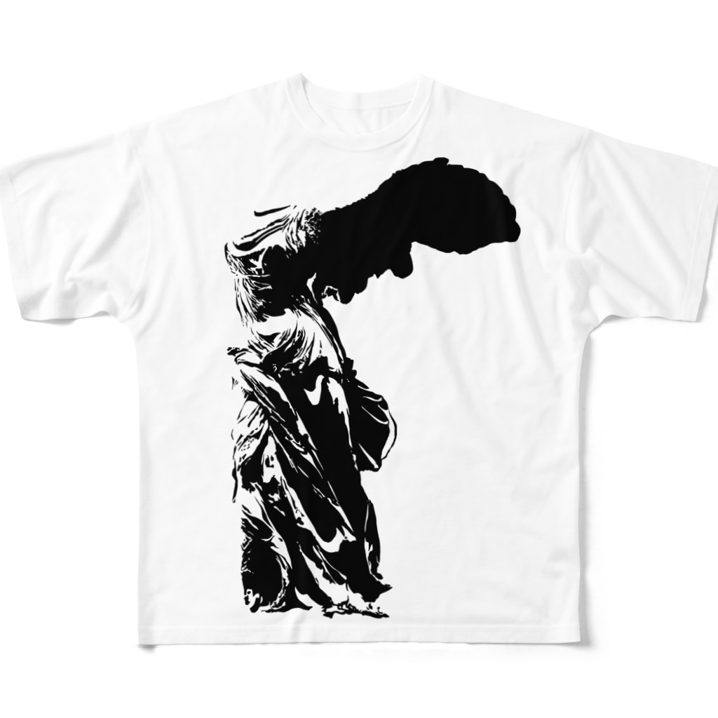 勝利の女神 サモトラケのニケ イラスト All Over Print T Shirt By Gain Suzuri 勝利の女神 サモトラケのニケ イラスト All Over Print T Shirt By Gain Suzuri