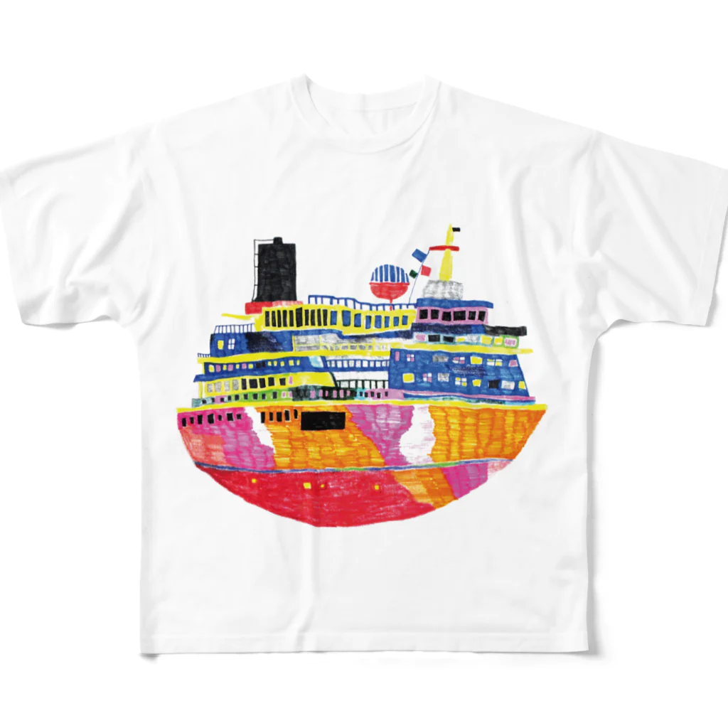 Furuya Tomoyoの世界一周旅行の船 All-Over Print T-Shirt
