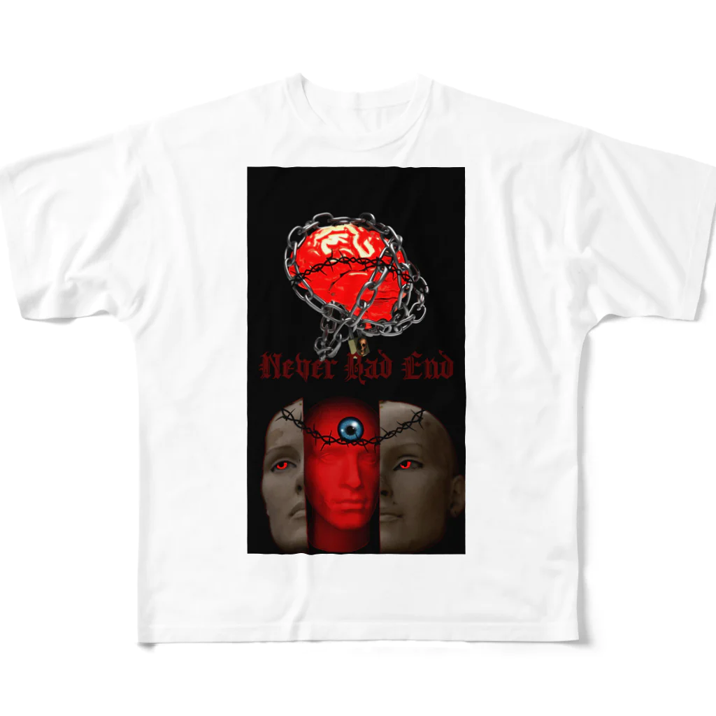 Never Bad Endのbrain フルグラフィックTシャツ