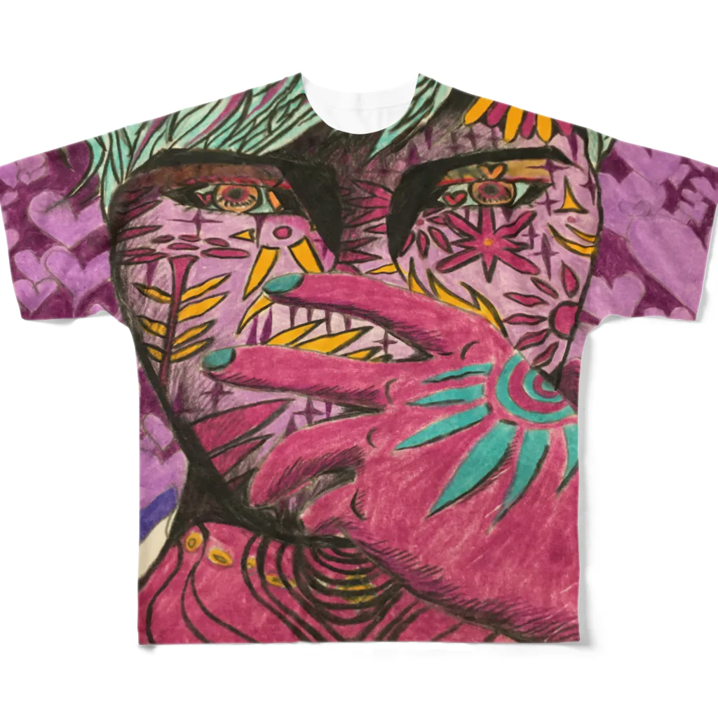 KENSHOUのface悪魔T shirt All-Over Print T-Shirt