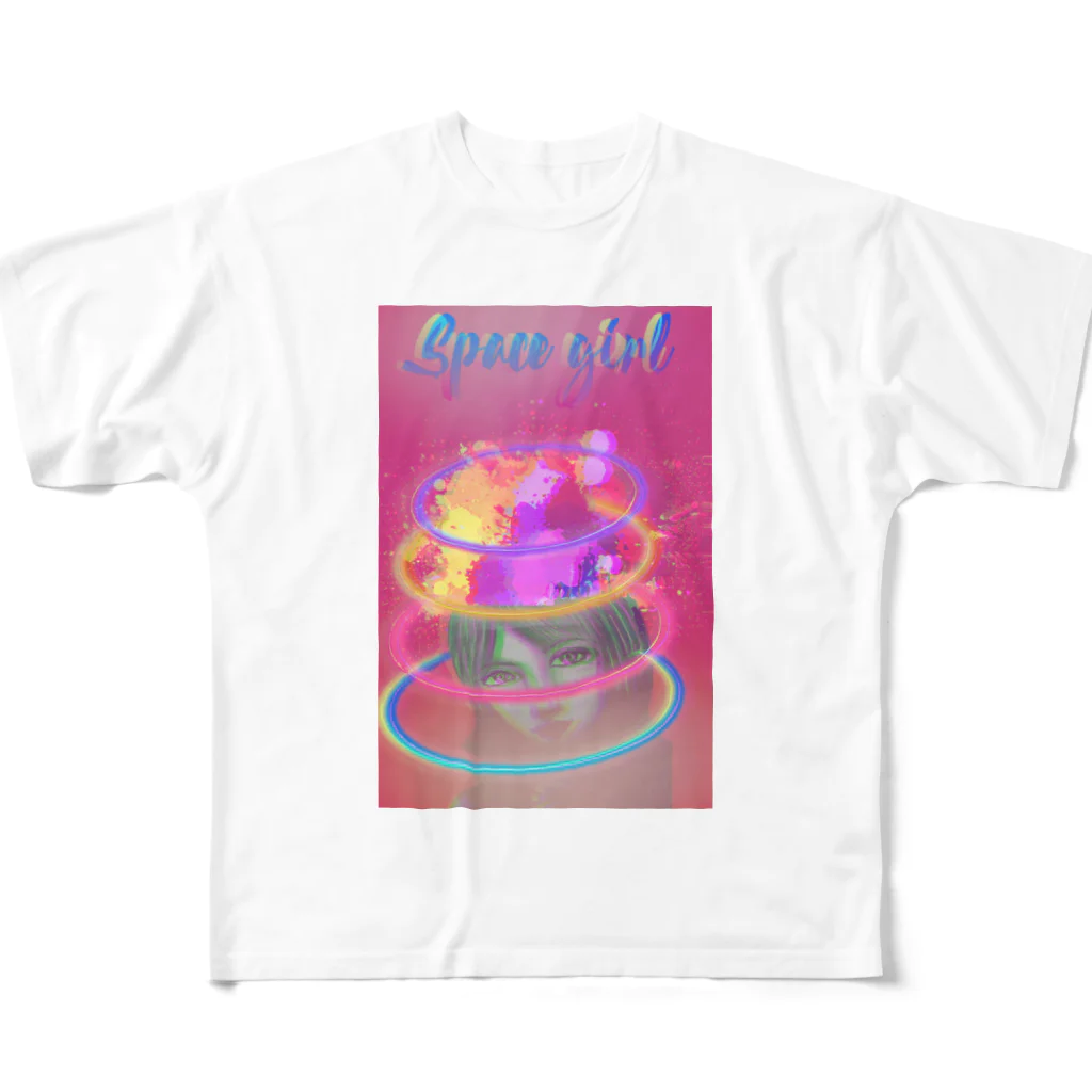 TK-47のSpace girl  All-Over Print T-Shirt