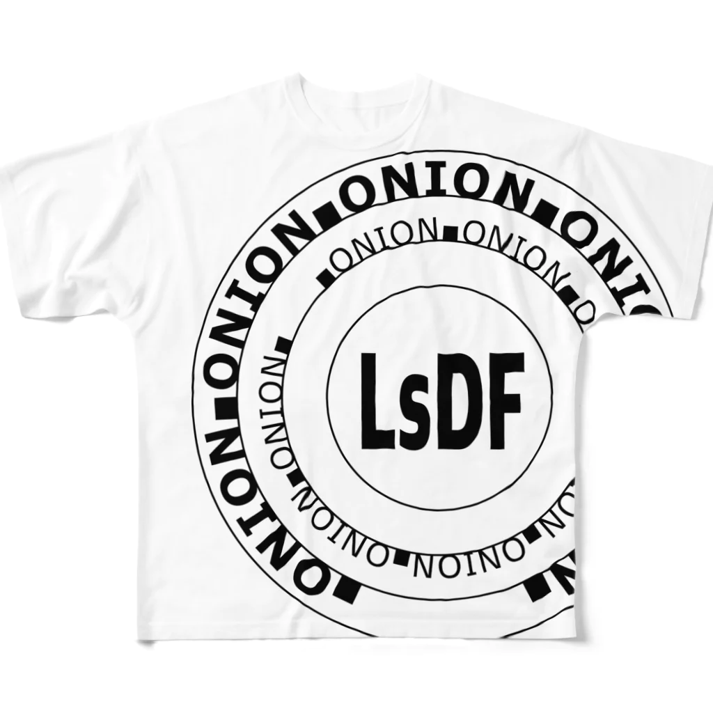 LsDF   -Lifestyle Design Factory-のチャリティー【オニオンスライス】Tシャツ All-Over Print T-Shirt